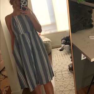 Tea-Length Linen Dress